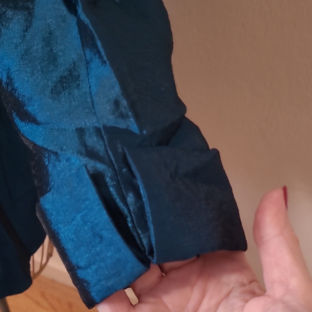 Chico's Elegant Teal Blue Jacket - Picture 3 of 7